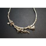 Designer silver necklace