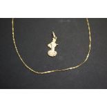 9ct Gold chain Length 22 inches together with 9ct