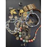 Unsorted collection of costume jewellery