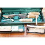 Horn handled steak knife set & 2 others