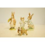 2x Royal Albert & 1 Beswick Beatrix potter figures