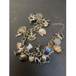 Silver charm bracelet