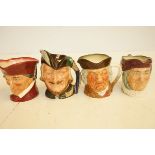 4x Doulton toby jugs