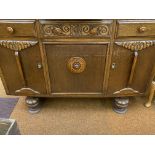 1930's solid oak sideboard