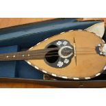 Cased mandolin