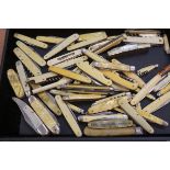 Very large collection of pen knives some with moth