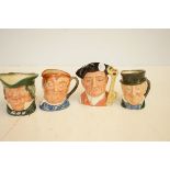 4x Doulton toby jugs