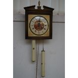 Wall clock with weights & pendulum