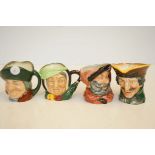 4x Doulton toby jugs