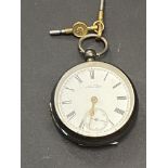 A.W.W.Co.Waltham Mass silver cased pocket watch wi