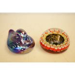 2 glass paper weights