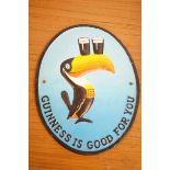 Cast iron Guinness sign