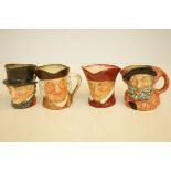 4x Doulton toby jugs