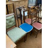 5 Early assorted chairs