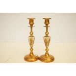 Brass & marble candle sticks