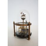 Glass domed fish clock