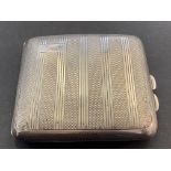 Art deco silver cigarette case