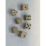 Collection of early 20th century dice 10mm & 8mm