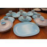 Poole pottery dinner service for 6 (chips to 2 cup