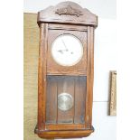 An early oak pendulum wall clock