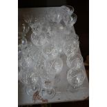 Collection of crystal glasses