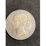 1844 Victorian crown (young head) Lettered to edge