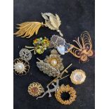 Collection of pin brooches