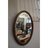 Edwardian oval bevelled mirror