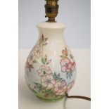 Moorcroft table lamp spring blossom pattern