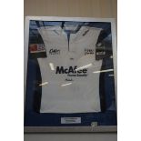 Sail Sharks Andrew Sheridan signed framed shirt fo