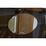 Art deco bevelled mirror