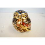 Royal crown derby owl with gold stopper