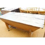 Rustic table with hinge lid possibly french 153 x