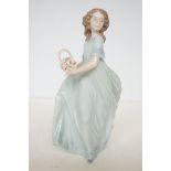 Lladro 6130 girl with flowers