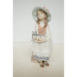 Lladro 6400 figure of a girl & dog