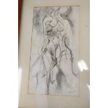 Charcoal on papers nudes John C Lyons