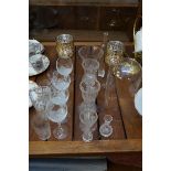 Collection of glass ware to include frosted glass