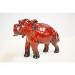 Royal Doulton flambe elephant signed Noke