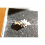 9ct Gold ring set with sapphires Size K Weight 1.3