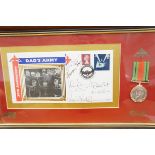 Framed signed first day cover Dad's Army appreciat