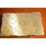 Silver snuff box c1905 Weight 80g