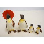 4x Beswick penguins