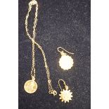 9ct gold St Christopher & chain together with 2 od