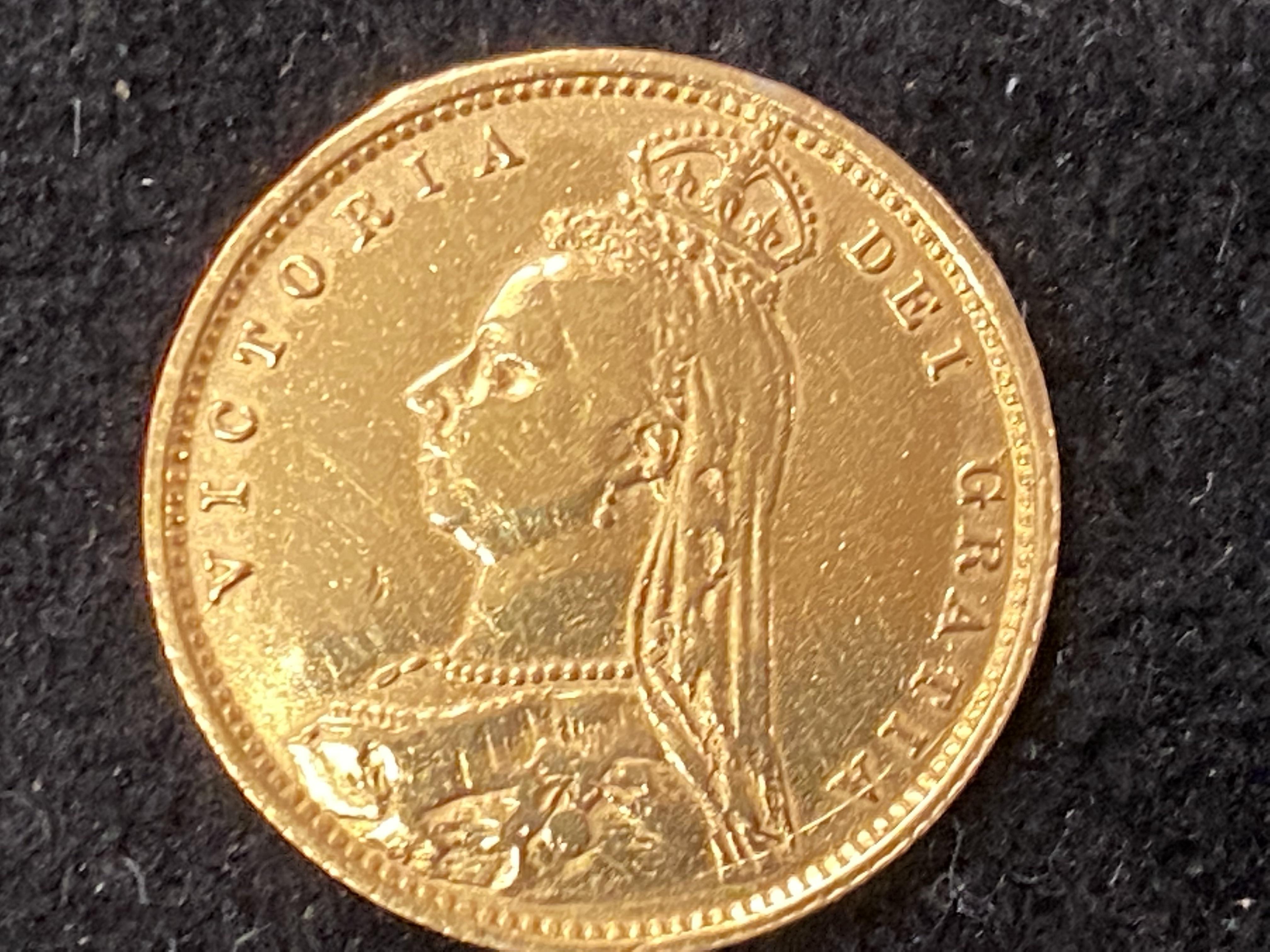 1892 Half sovereign - nibbles to the edge