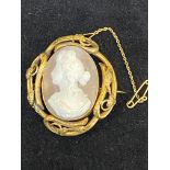 Pinchbeck cameo brooch