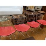 4x Retro wire chairs