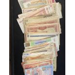 Large collection of bank notes from various countr