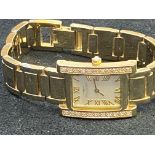 Elighio 18ct gold plated ladies wristwatch