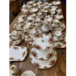 Large collection of Royal Albert old country rose