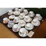 Collection of cups & saucers to include Royal Graf